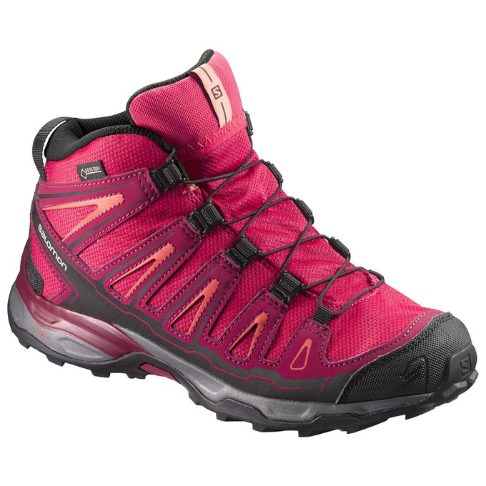 Salomon X-ULTRA MID GTX® J Zapatillas Trekking Niños - Rosas / Negras - Colombia (23741-SFOP)